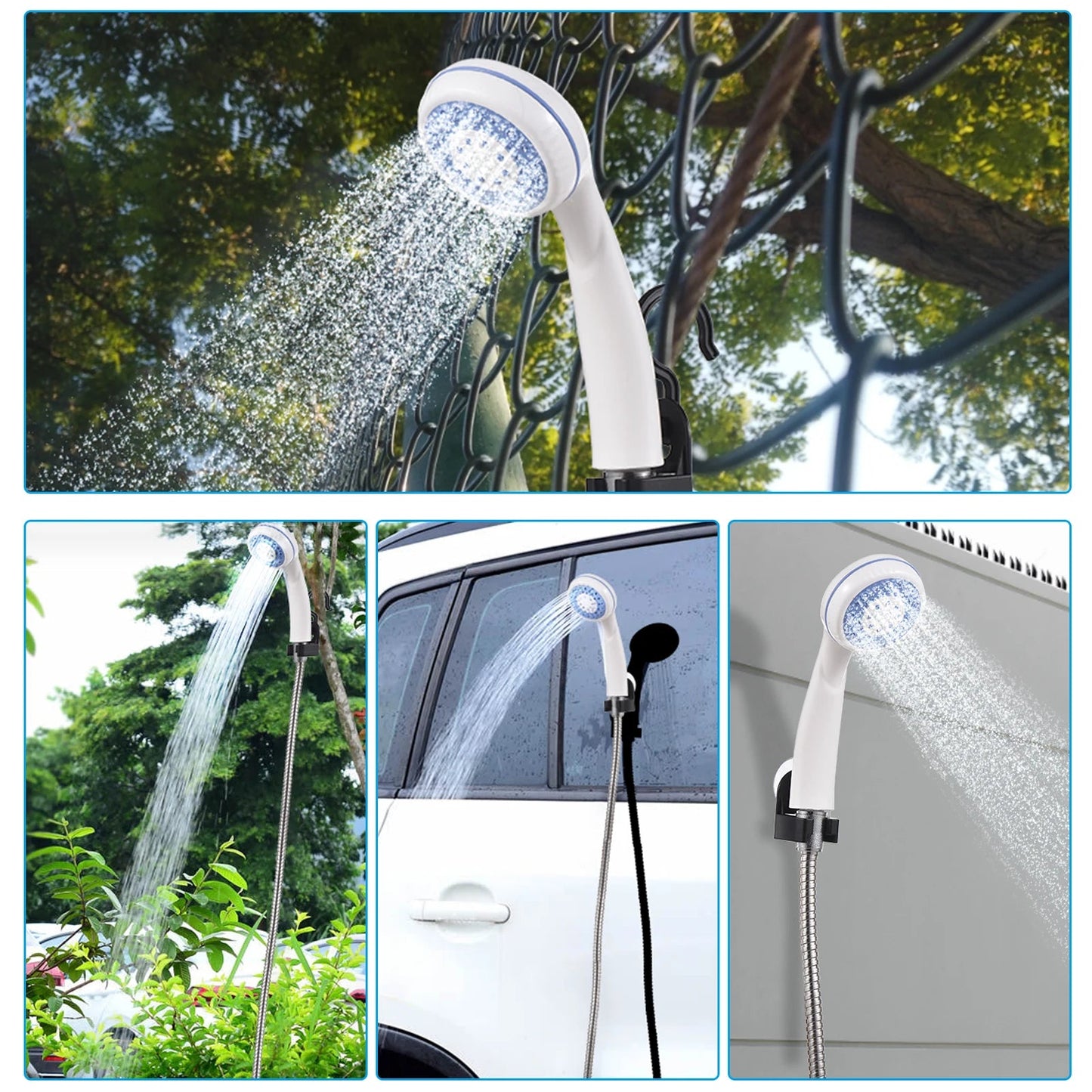 Elevate Your Outdoor Experience with the Ultimate Portable Electric Camping Shower - Perfect for Adventures, Pet Care, and Car Washes! 🚿🌲✨
