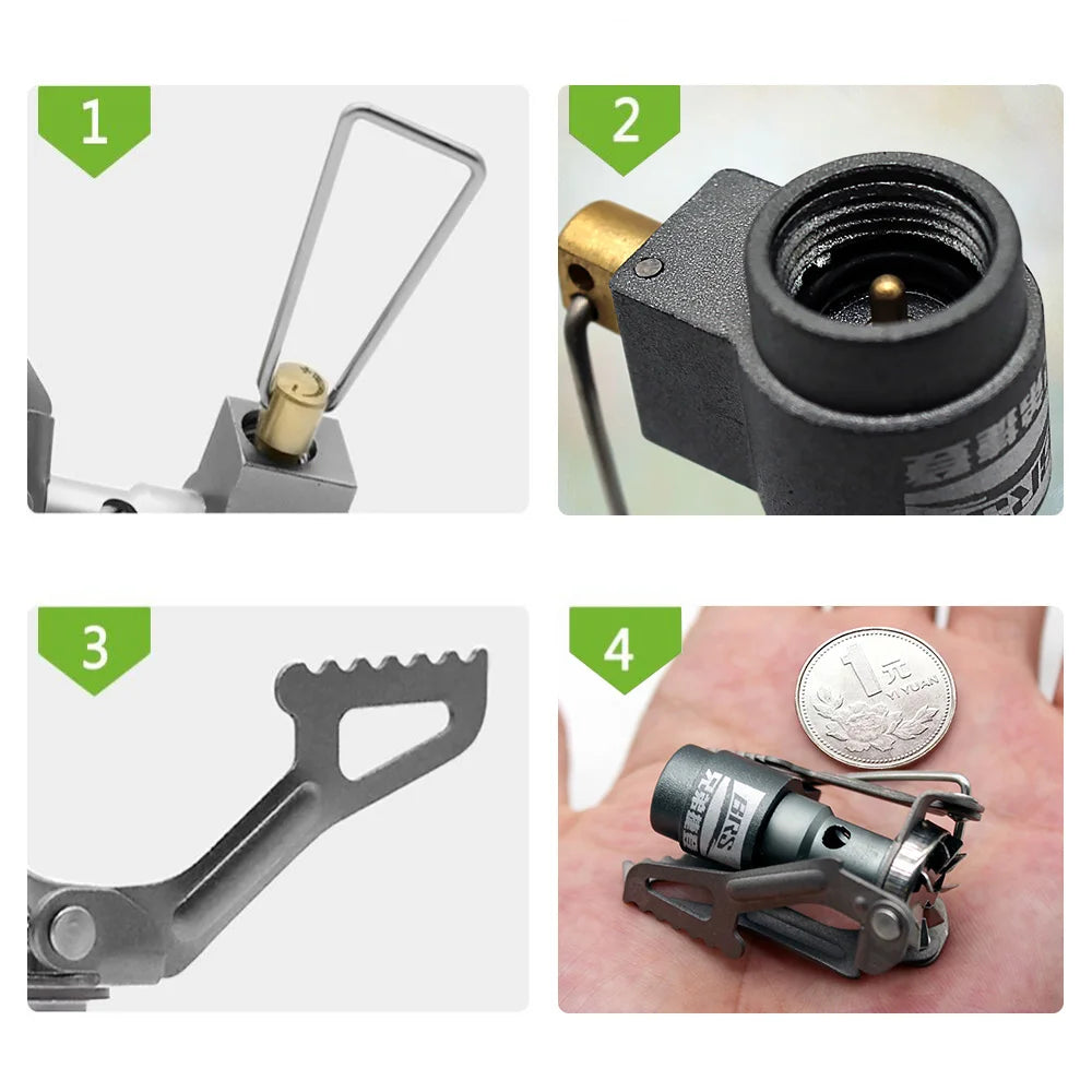 Premium 3000T Portable Mini Titanium Gas Stove - The Ultimate Lightweight Cooking Solution for Outdoor Adventures