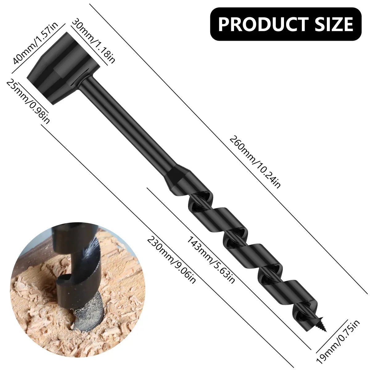 Bushcraft Carbon Steel Portable Hand Drill: The Ultimate Survival Auger and Self-Tapping Wood Punch Tool for Outdoor and DIY Enthusiasts