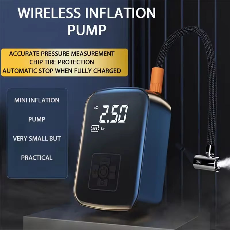 High-Performance Wireless Car Air Compressor: The Ultimate Electric Tire Inflator for Motorcycles, Bicycles, Boats, and More