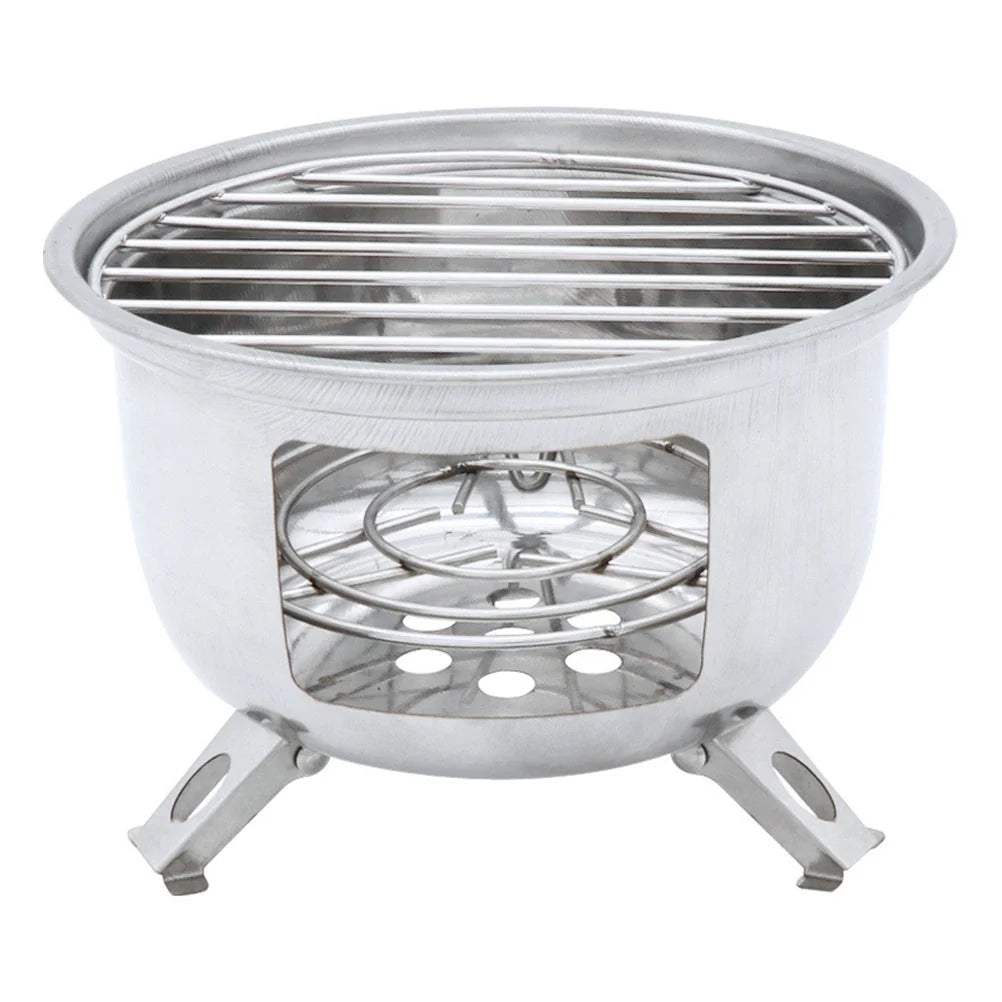 Premium Portable Stainless Steel Camping Grill Set - Compact and Versatile Barbecue Stove for Outdoor Adventures