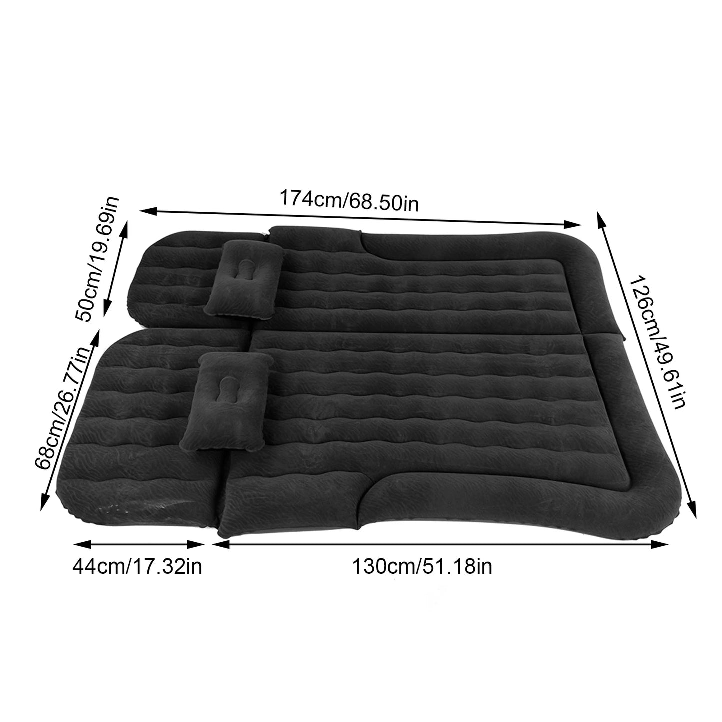 Premium Multifunctional Inflatable Travel Mattress with PVC Flocking for Ultimate Comfort in Cars, SUVs, Homes, and Outdoor Excursions