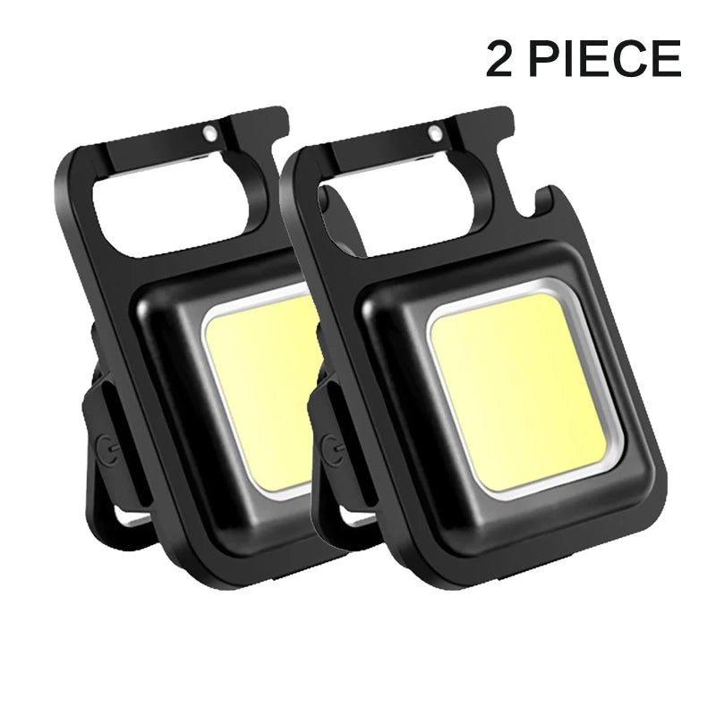 High-Performance Mini COB Flashlight Keychain Lamp - 4 Versatile Lighting Modes, Waterproof EDC Torch for Outdoor Adventures, Emergencies, Camping, and Fishing