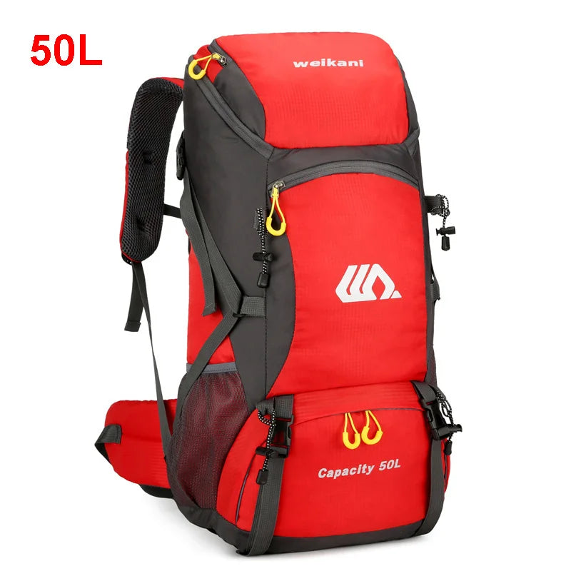 50L Waterproof Travel Backpack for Men and Women - Versatile Rucksack for Hiking, Camping, and Outdoor Adventures