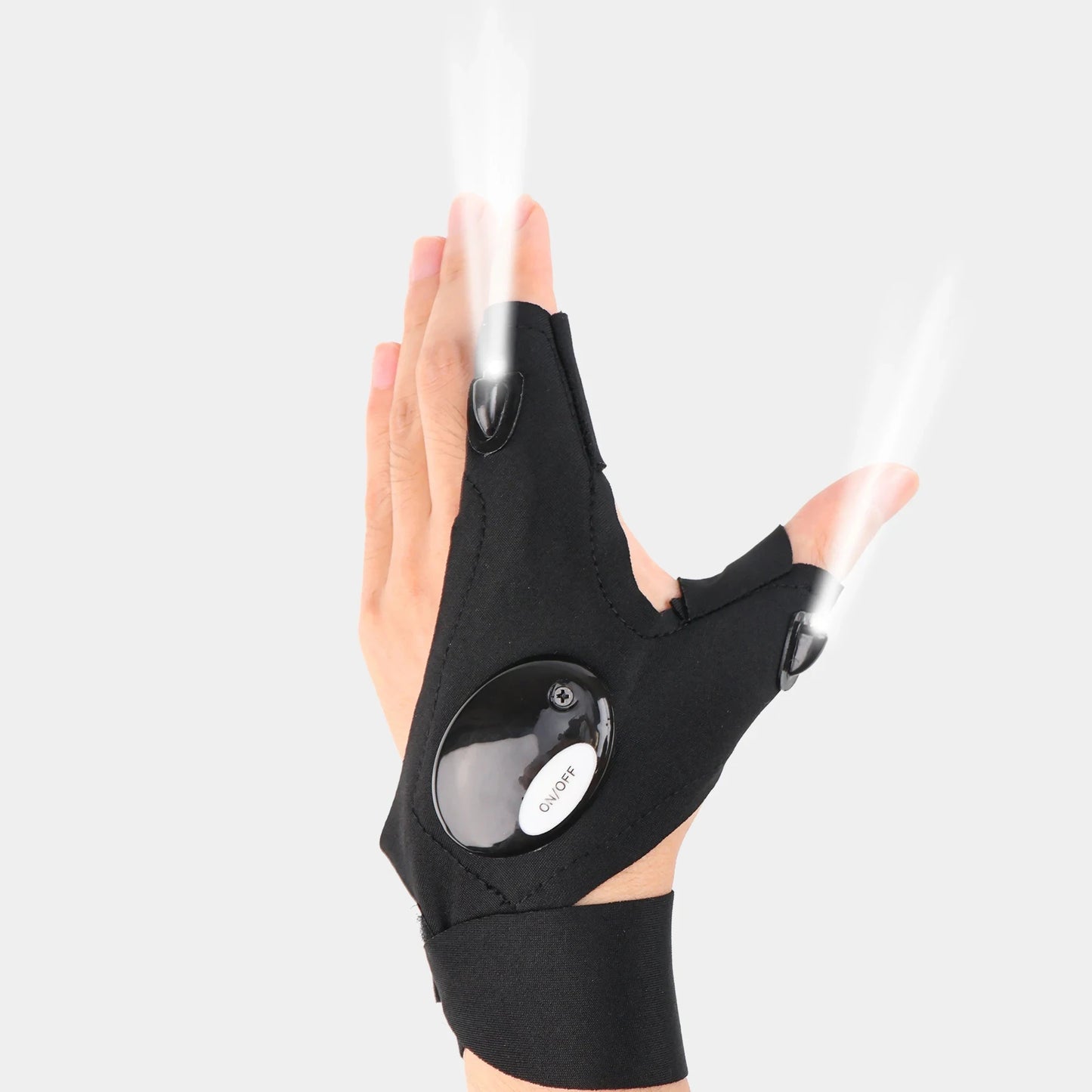 Premium Waterproof LED Fingerless Gloves for Outdoor Activities - Ideal for Night Fishing, Cycling, and Running