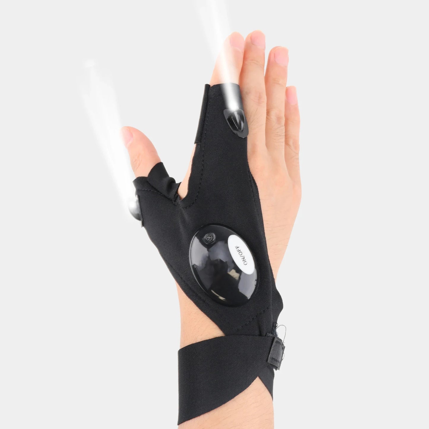 Premium Waterproof LED Fingerless Gloves for Outdoor Activities - Ideal for Night Fishing, Cycling, and Running