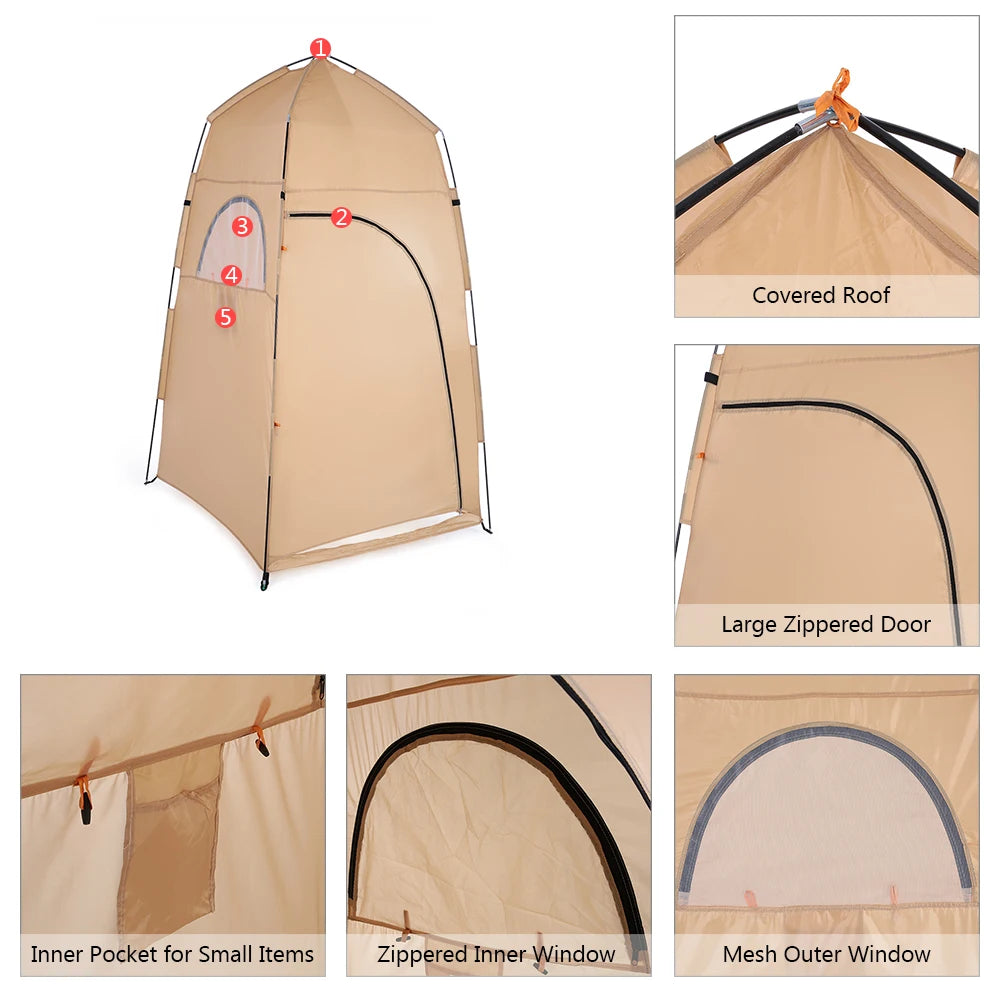 Premium Portable Outdoor Privacy Shower and Changing Tent for Camping and Beach Adventures