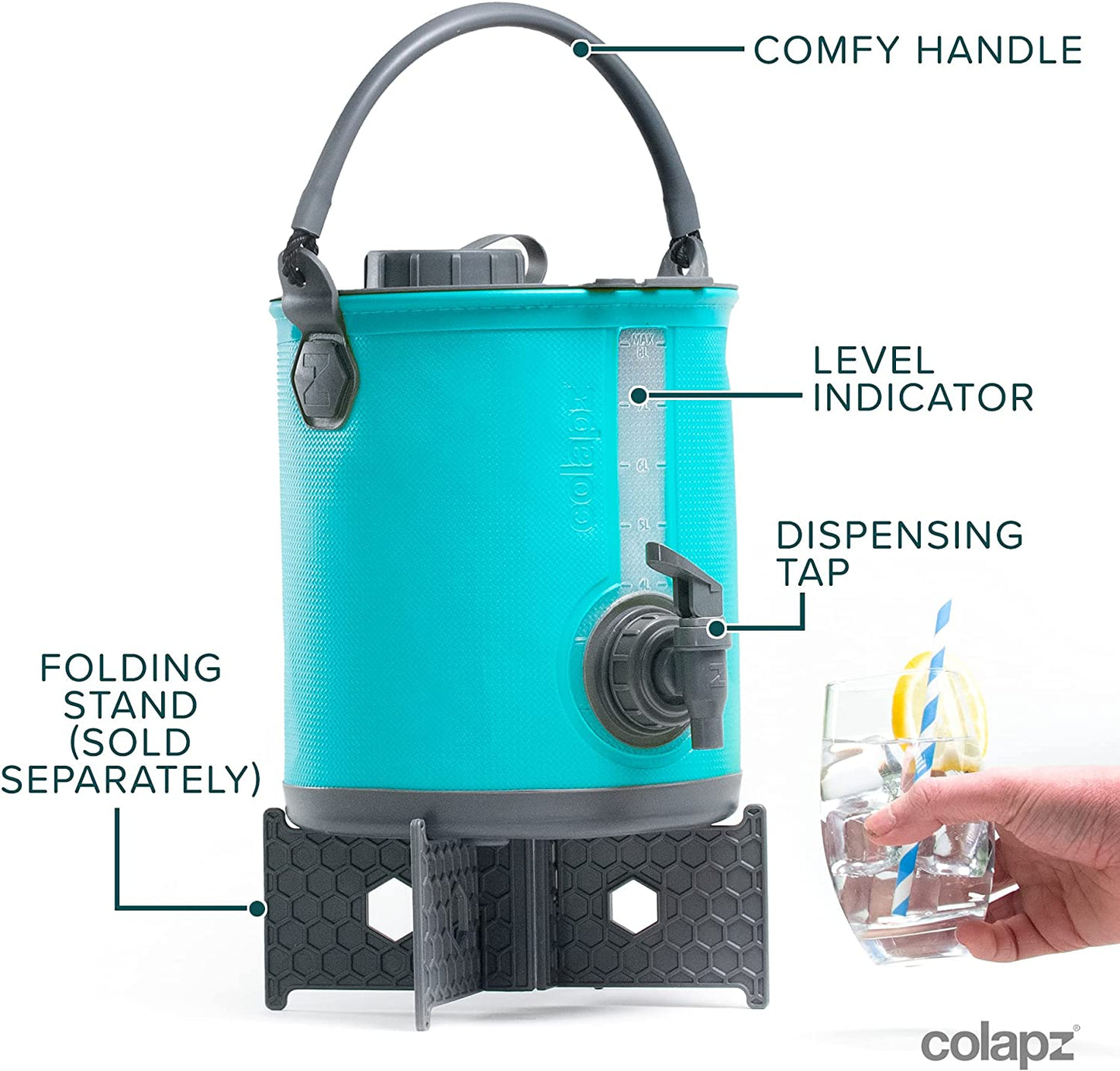 Premium 2-Gallon Collapsible Camping Water Container with Spigot - Versatile Portable Bucket and Water Jug Dispenser for Outdoor Adventures