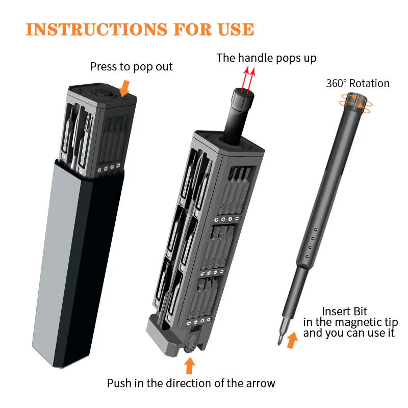 Professional 32/46-in-1 Magnetic Screwdriver Set - Precision Tool Kit for Mobile and Computer Repair