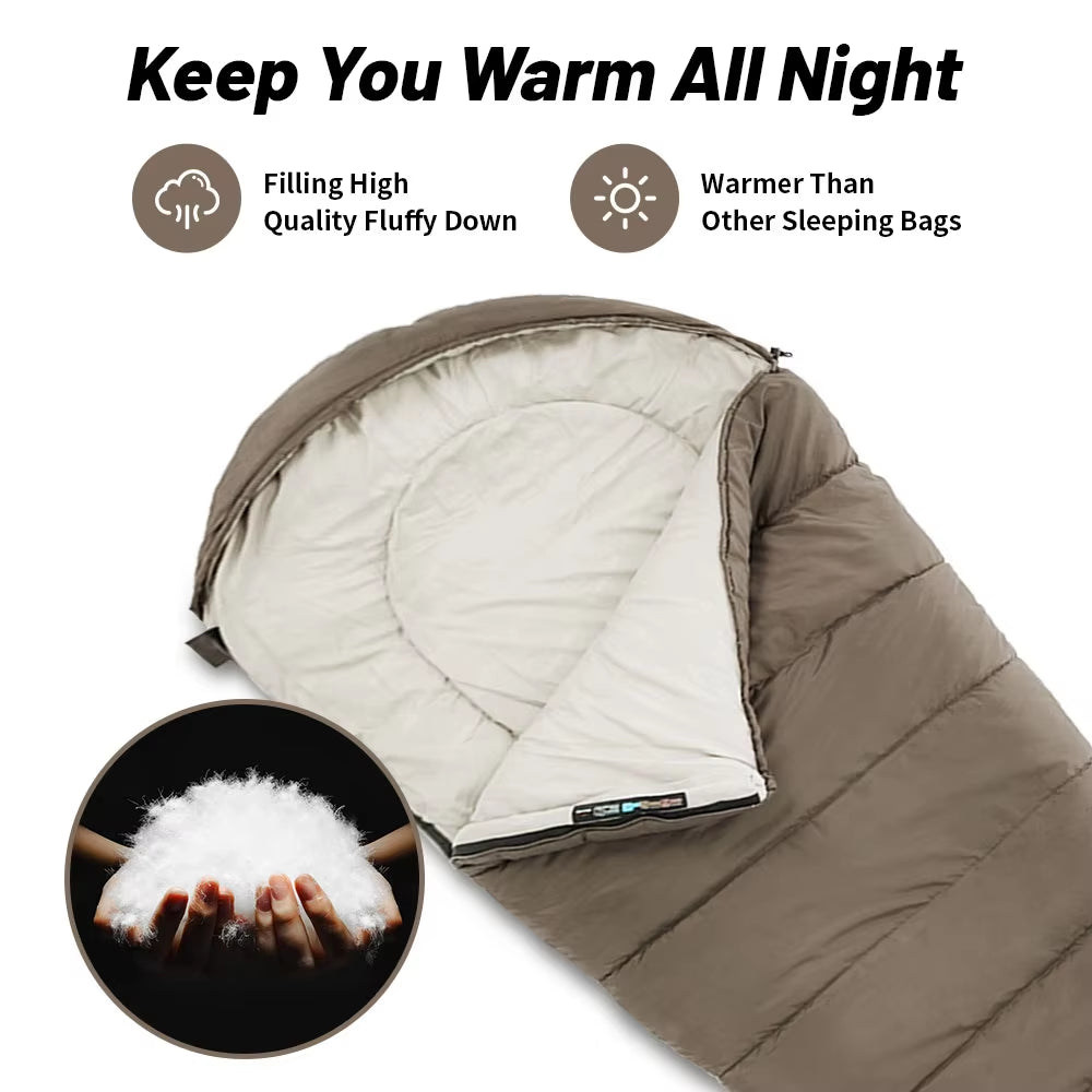 MJ600 Premium Waterproof 4-Season Sleeping Bag for Ultimate Comfort in Outdoor Hiking and Camping Adventures