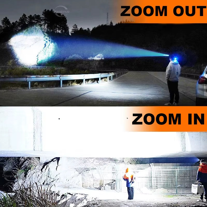 80000LM Ultra Bright Rechargeable XHP360 Headlamp - Perfect for Camping, Fishing, and Outdoor Adventures