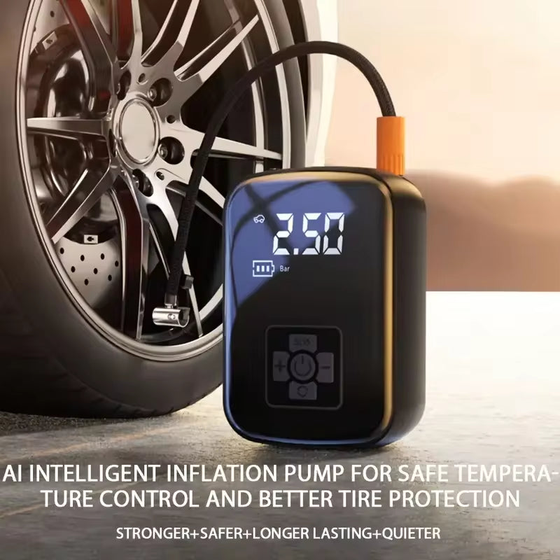 High-Performance Wireless Car Air Compressor: The Ultimate Electric Tire Inflator for Motorcycles, Bicycles, Boats, and More