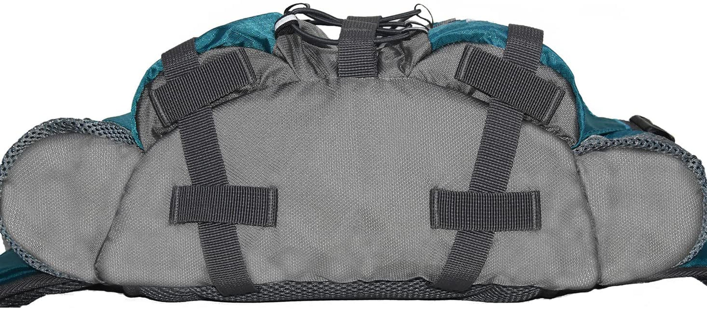 Professional Outdoor Lumbar Pack with Dual Water Bottle Holders for Hiking and Fishing Activities