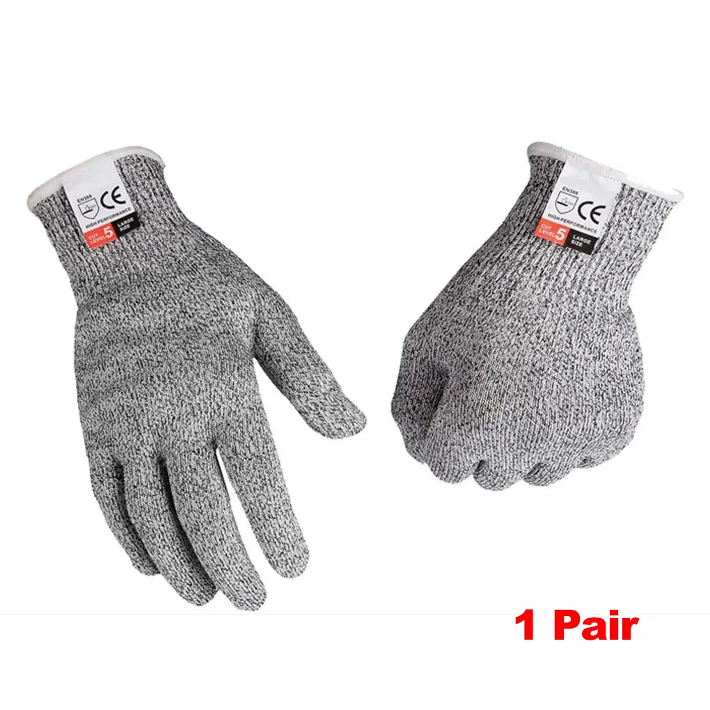 HPPE Level 5 Heavy-Duty Cut-Resistant Gloves for Superior Protection in Kitchen, Fishing, and Industrial Applications