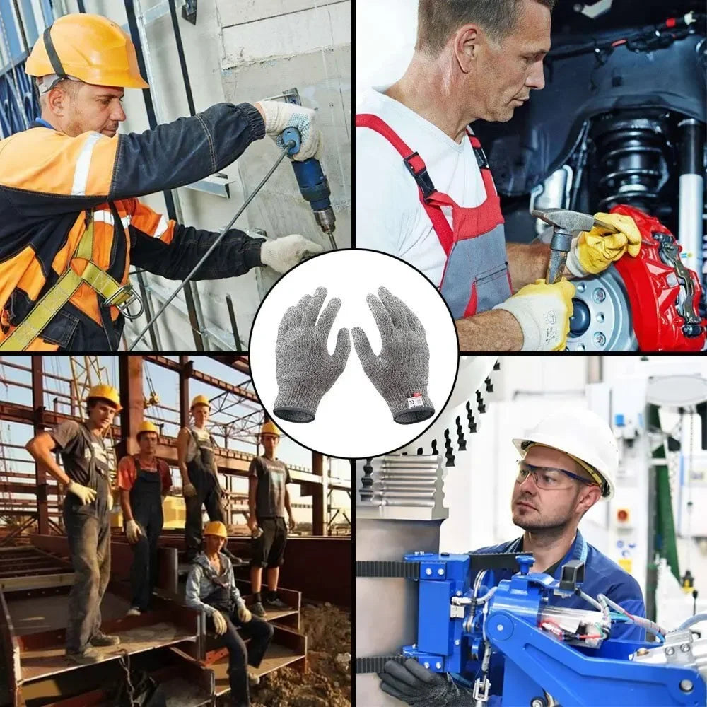 HPPE Level 5 Heavy-Duty Cut-Resistant Gloves for Superior Protection in Kitchen, Fishing, and Industrial Applications