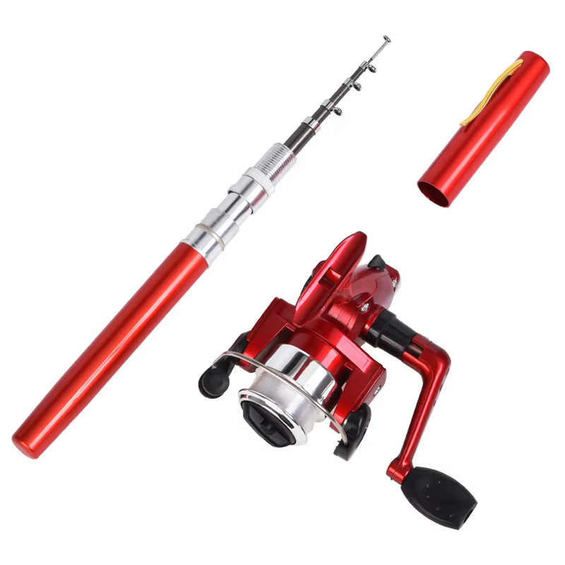 Premium Telescopic Mini Pocket Fishing Rod Set with Ultralight Carbon Reel and Durable Aluminum Alloy Spinning Feeder for Effortless Casting and Enhanced Performance