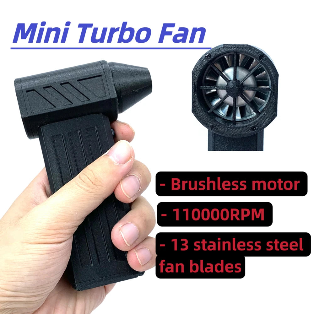 High-Power Silent Turbo Fan Air Duster - Efficient 130,000 RPM Brushless Motor for Ultimate Cleaning Performance