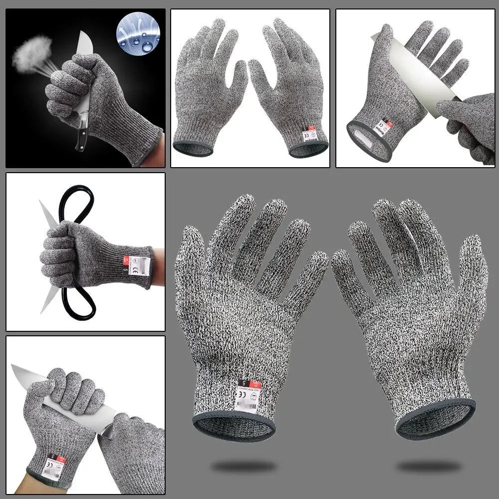 HPPE Level 5 Heavy-Duty Cut-Resistant Gloves for Superior Protection in Kitchen, Fishing, and Industrial Applications