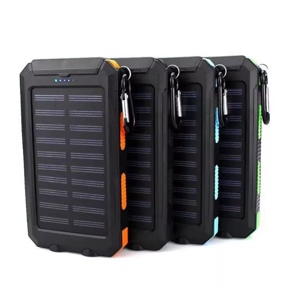 Premium Solar Power Bank Case with Dual USB Ports, SOS Light, Flashlight, and Compass – Your Ultimate Portable Charging Solution for Outdoor Adventures