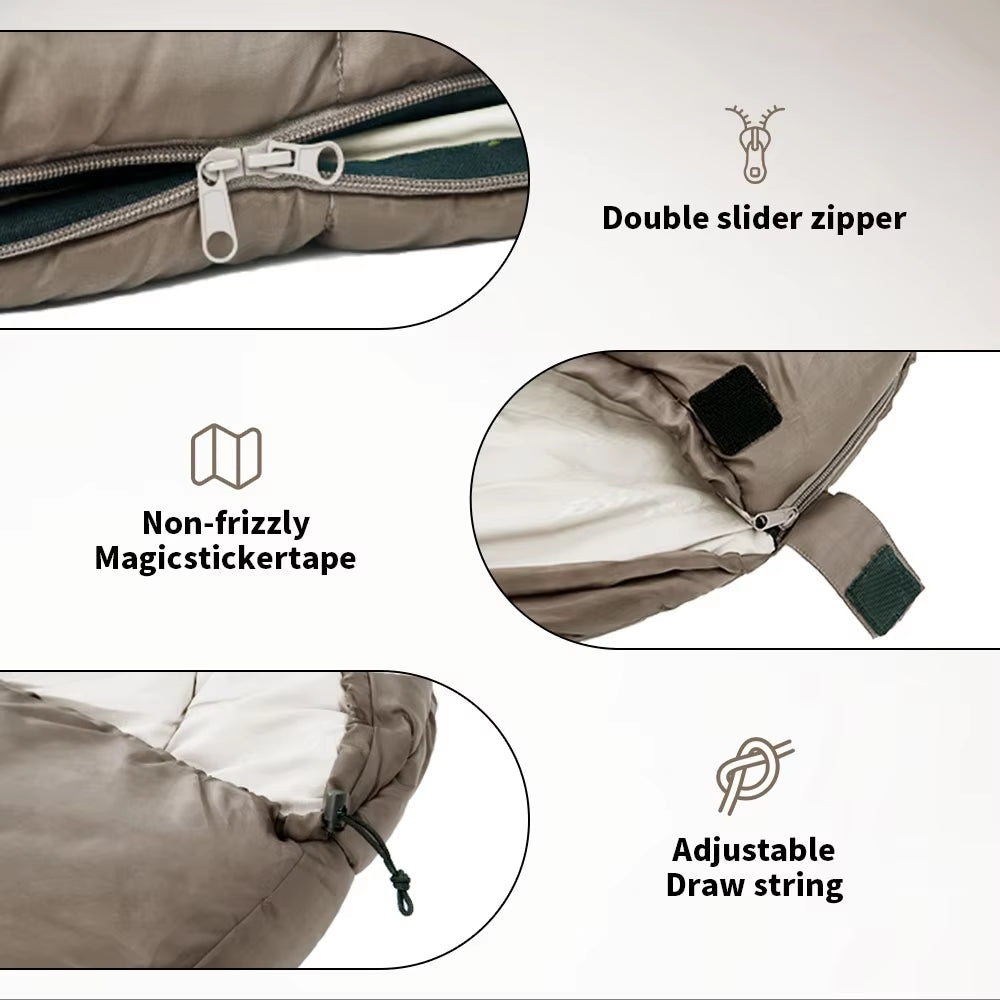 MJ600 Premium Waterproof 4-Season Sleeping Bag for Ultimate Comfort in Outdoor Hiking and Camping Adventures