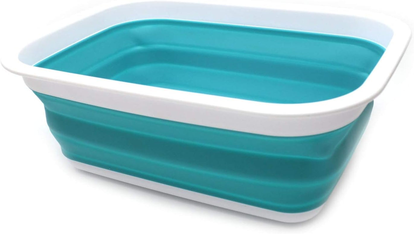 Versatile 9.2L Collapsible Outdoor Tub - Bright Blue Portable Picnic Basket & Space-Saving Storage Solution for Every Adventure
