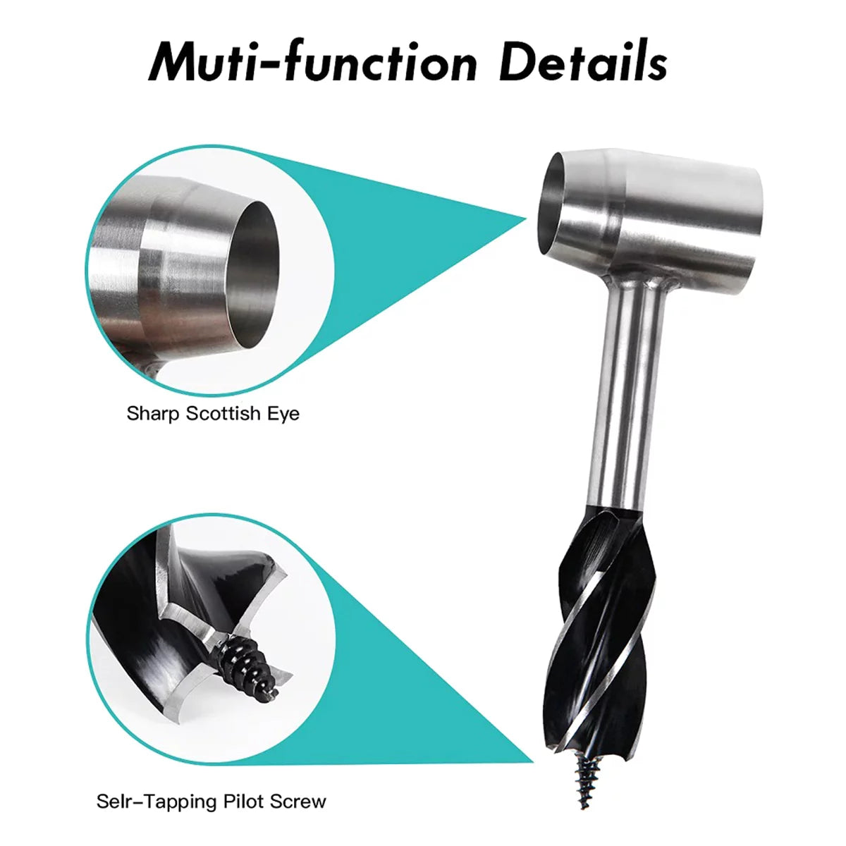 Portable Manual Auger Drill - Premium Carbon Steel Tool for Camping, Hiking, and Bushcrafting Adventures