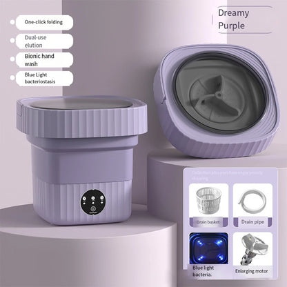 Compact Portable 6L & 8L Folding Washing Machine and Dryer – The Perfect Mini Washer for Travel and Home Convenience
