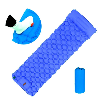 Ultralight Inflatable Camping Sleeping Pad with Integrated Pillows - The Ultimate Portable Travel Mat for Hiking and Trekking Adventures