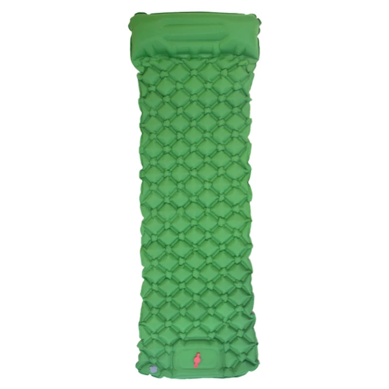 Ultralight Inflatable Camping Sleeping Pad with Integrated Pillows - The Ultimate Portable Travel Mat for Hiking and Trekking Adventures