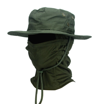Camouflage Boonie Cap & Balaclava Set - Premium Foldable Wide Brim Hat for Ultimate Outdoor Sun Protection