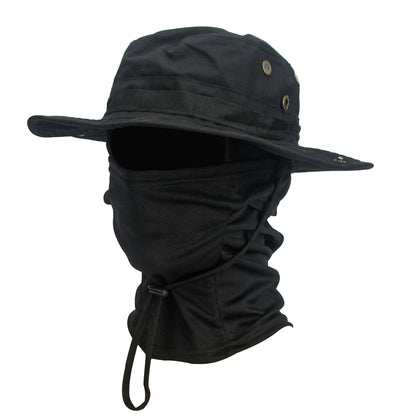 Camouflage Boonie Cap & Balaclava Set - Premium Foldable Wide Brim Hat for Ultimate Outdoor Sun Protection